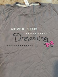 Grey "Never Stop Dreaming" T-Shirt