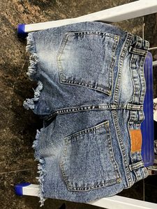 Distressed Denim Shorts