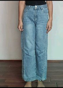 blue straight fit jeans