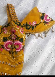 Yellow Embroidered Kurta Set with Sharara