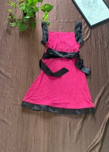 Crossword Pink Wrap Around Short Skirt
