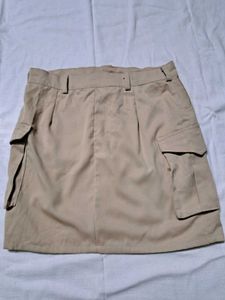 Khaki Cargo Skirt