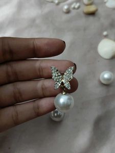 Butterfly Pearl Earrings