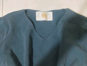Blue Short Sleeve Top
