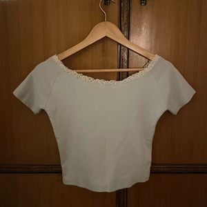 blue crop top
