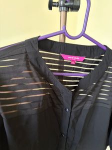 Chic Black Button-Down Top