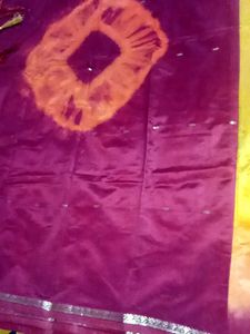 Magenta & Orange Saree