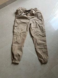 Khaki Cargo Jogger Pants