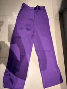 Purple Wide Leg Trousers