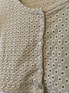 H&amp;M Beige Fitted Crop Top