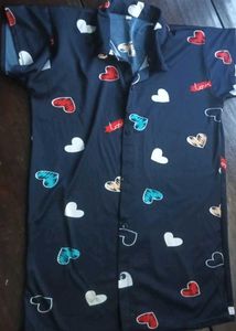 Cute Heart Print Pajama Set