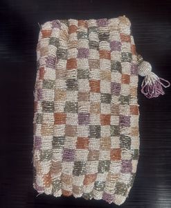Vintage Beaded Pouch with Tassel