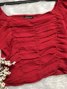 Red Crop Top
