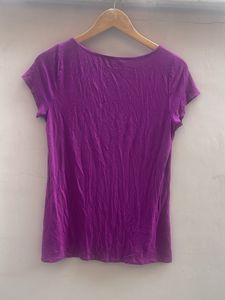 Purple Tie-Neck Top
