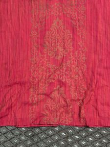 Elegant Pink Saree with Gold Print
