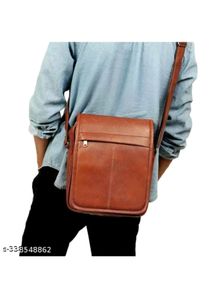 Stylish Men's Leather Sling Bag/ Cross Bag