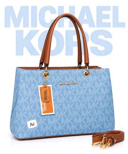 Michael Kors Light Blue Monogram Tote Bag