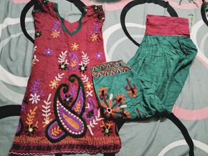 Embroidery kurta &amp; salwar