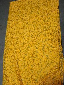 Elegant Yellow Floral dupatta