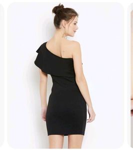 Black one Shoulder Mini Dress/Top