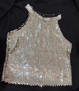 Sparkling Sequin Halter Top