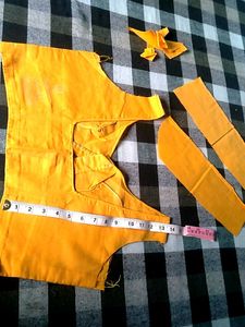 Yellow  cotton Blouse unfinished