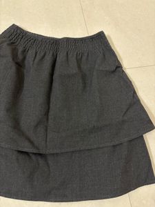 Charcoal Grey Elastic flared skirt