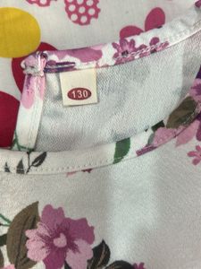 Floral Print Girls' Dress with jacket