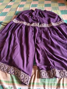 Elegant Purple Sharara with Embellished Border