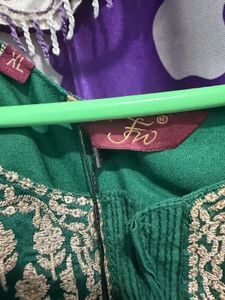 Emerald Green Embroidered gown