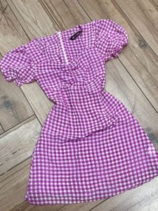 Gingham Print Short Dress🎀