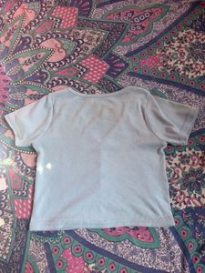Cute Baby Blue Cropped Top