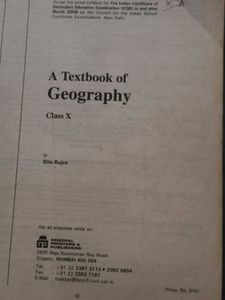 A Textbook of Geography - Class 10
