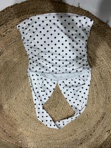Polka Dot Halter Neck Top