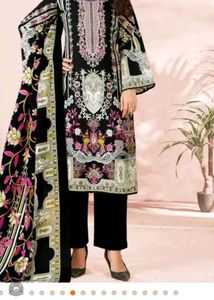 Elegant Black Printed Pakistani Kurta Set