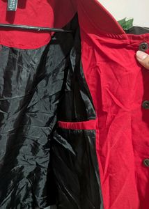 Red &amp; White Bomber Jacket