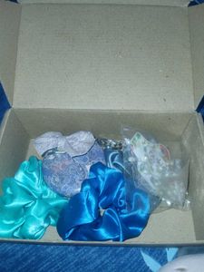 Cute Scrunchie & Keychain Set