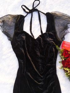 🥀Gorgeous Black Velvet Maxi Dress🥀