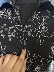 Floral Print Button-Up Shirt