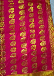 New Pattu Saree Stone Work With Blouse