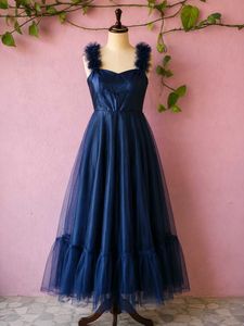 Navy blue gown