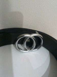 Chic Black Belt with Double Ring Buckle🖤