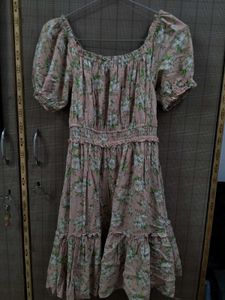 Chic Floral Print Off-Shoulder Dress