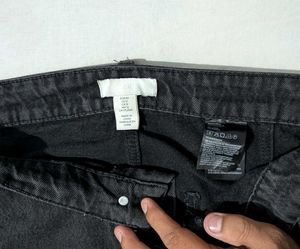 H&amp;M Black Cargo Denim Jeans