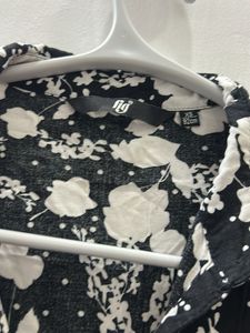 Floral Print Button-Down Midi Dress