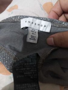 Sparkly Silver Halter Top