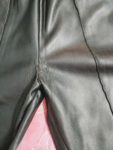 Black Faux Leather Pants