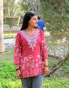Beautiful Pink Embroidered Kurta💗🤌