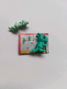 cyan Dragon Toy with Instructions