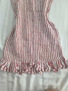 Striped Smocked Ruffle Dress